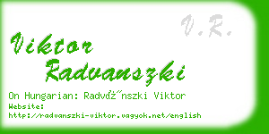 viktor radvanszki business card